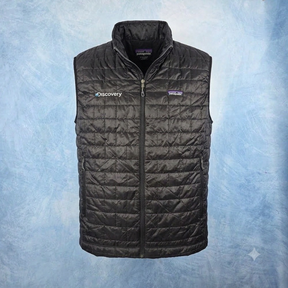 Patagonia Nano Puff Vest Mens XL Black Discovery Logo Quilted Primaloft Puffer